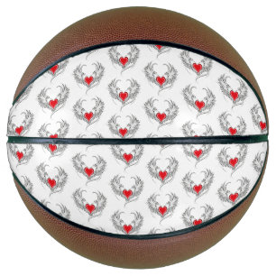 Ballon De Basket Red Angel Coeur avec ailes