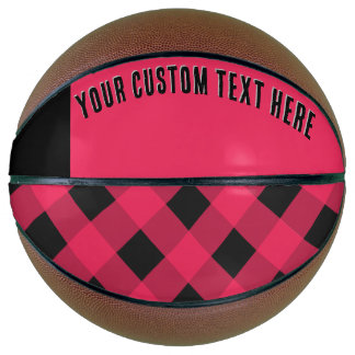 Ballon De Basket Red Buffalo Plaid Rustique Country Style Basketbal