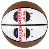Ballon De Basket Reine Du Grill, Rouge Couronne Violet (Devant)