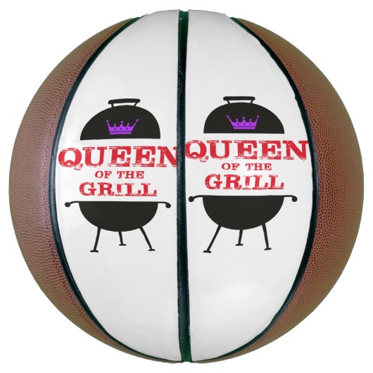 Ballon De Basket Reine Du Grill, Rouge Couronne Violet (Vertical)