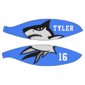 Ballon De Basket Requin noir et blanc sur lettres blanches bleues (Panneaux)