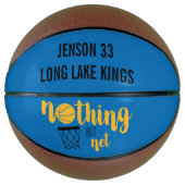 Ballon De Basket Rien que Net Blue et Jaune Personnalisé (Devant)