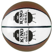 Ballon De Basket Roi Du Grill, Couronne Blanche Noire (Devant)