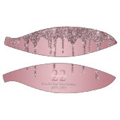 Ballon De Basket Rose Gold Rose Parties scintillant Drives Nom Numé (Panneaux)