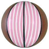 Ballon De Basket Rose lavande blanc simple rayé horizontal (Vertical)