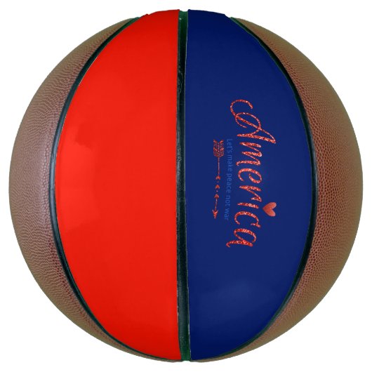 Ballon De Basket Rouge, blanc, bleu, drapeau, étoiles, flèches, 4 j (Vertical)