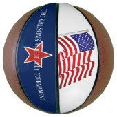 Ballon De Basket Rouge blanc et bleu/États-Unis Drapeau/4 juillet (Vertical)