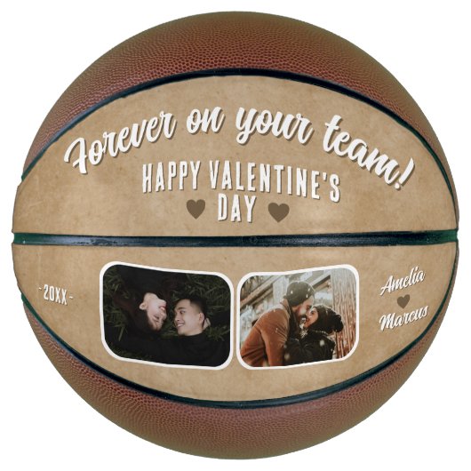 Ballon De Basket Rustic Forever dans votre équipe Valentine's 2 Pho (Devant)