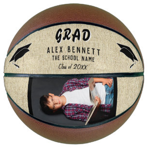 Ballon De Basket Rustic Graduate Name / Grad Graduate Photo
