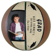 Ballon De Basket Rustic Graduate Name / Grad Graduate Photo (Vertical)