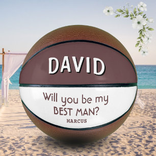 Ballon De Basket Seras-tu mon témoin avec un nom personnalisé
