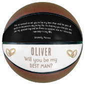 Ballon De Basket Serez-vous mon meilleur nom personnalisé (Devant)