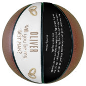 Ballon De Basket Serez-vous mon meilleur nom personnalisé (Vertical)