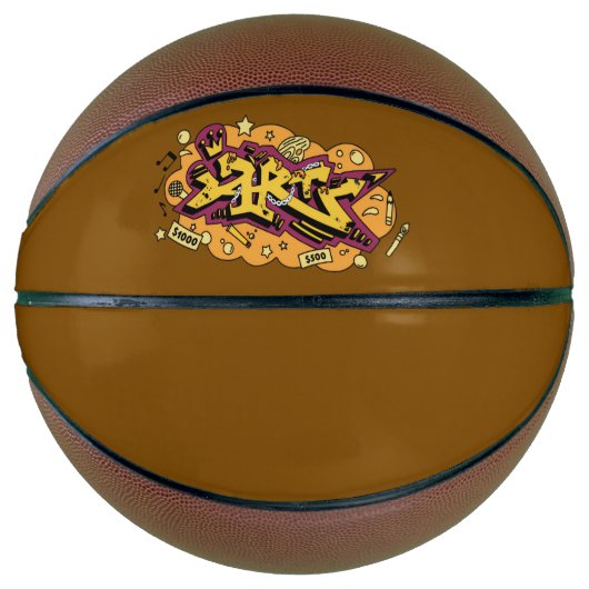Ballon De Basket serviette de plage art graffiti (Devant)