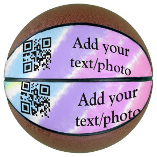 Ballon De Basket Simple aquarelle rose bleu ajoutez votre texte nom