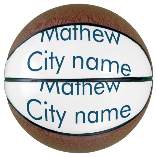 Ballon De Basket simple lettre initiale monogramme ajouter votre no (Devant)