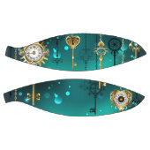 Ballon De Basket Skeleton Keys on Green Background (Panneaux)