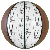 Ballon De Basket Skeletons D'Halloween, Baguette Ou Traite, Boo (Vertical)