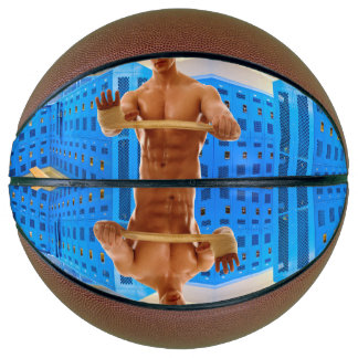 Ballon De Basket SlipperyJoe homme musclé torse nu abs poitrine vet
