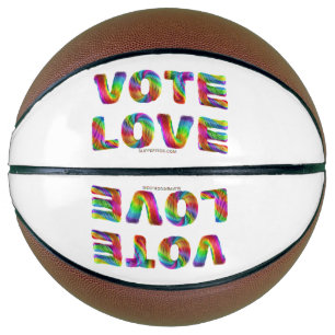 Ballon De Basket SlipperyJoe vote amour égalité fourrure de couleur