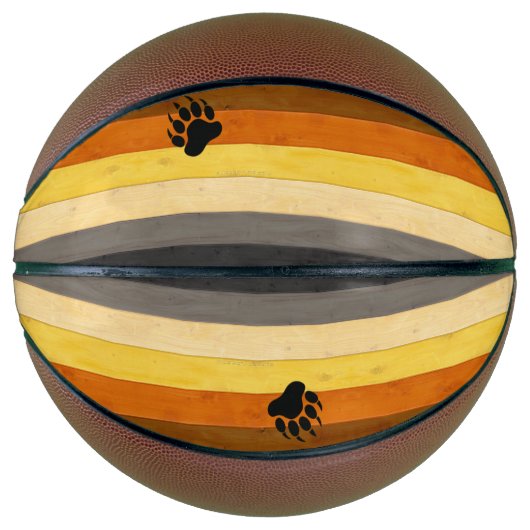 Ballon De Basket SlipperyJoe's Bear Pride drapeau de la texture du (Devant)