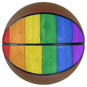 Ballon De Basket SlipperyJoe's classique arc-en-ciel tactile fait m