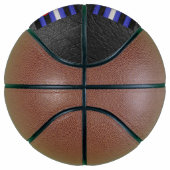 Ballon De Basket SlipperyJoe's cuir drapeau orgueil noir bleu royal (Droite)