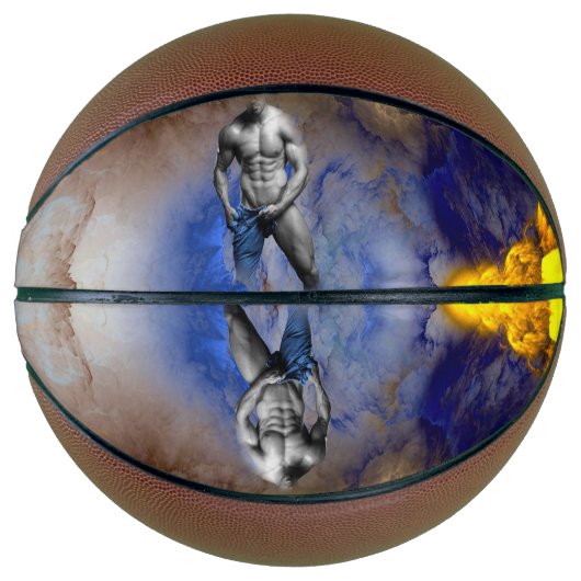 Ballon De Basket SlipperyJoe's Man steamy shirt abs six pack (Devant)