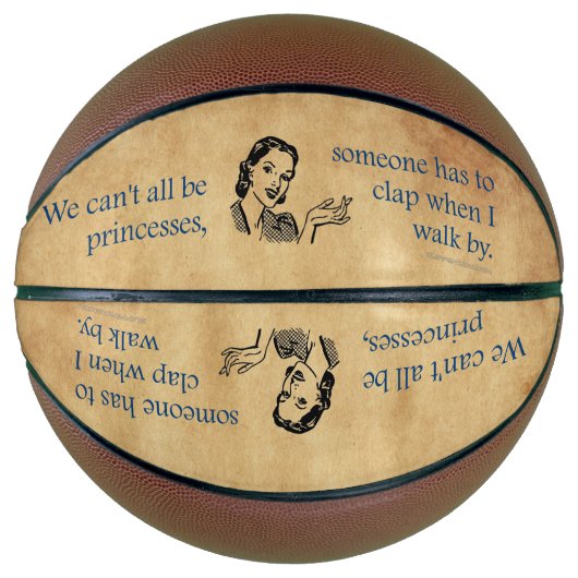 Ballon De Basket SlipperyJoe's Princess clap marchant drôle les ann (Devant)