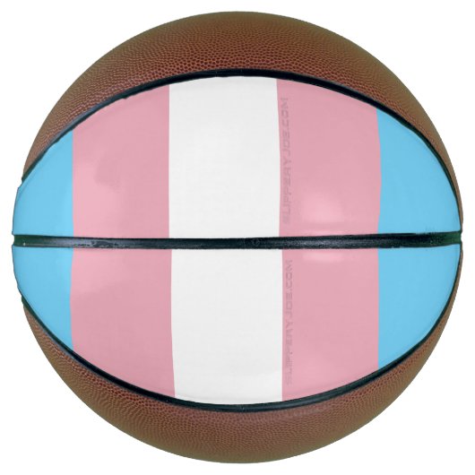 Ballon De Basket SlipperyJoe's transgenre pride drapeau de la diver (Devant)