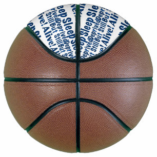 Ballon De Basket Sommeil privé mais toujours vivant dans le bleu f