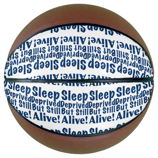Ballon De Basket Sommeil privé mais toujours vivant dans le bleu fo (Devant)