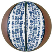 Ballon De Basket Sommeil privé mais toujours vivant dans le bleu fo (Vertical)