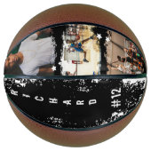 Ballon De Basket Sporty Custom Player Nom et numéro 3 Photo Collage (Devant)