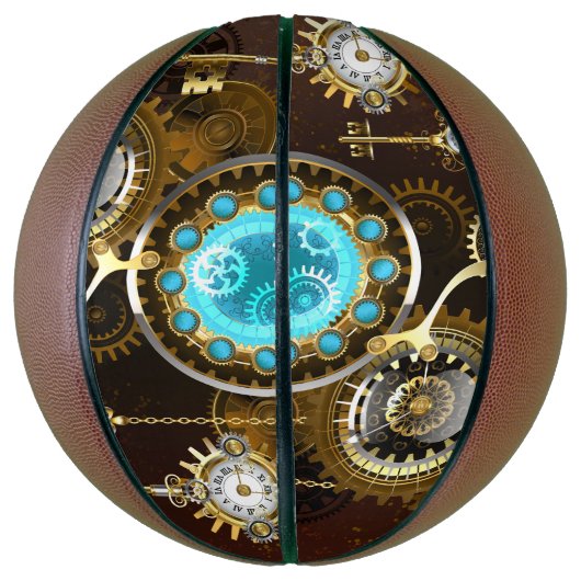 Ballon De Basket Steampunk Rusty Background (Vertical)