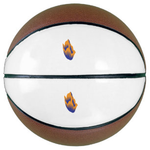 Ballon De Basket Style Décoratif, Vert Bleu Foncé, Bataille