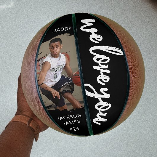 Ballon De Basket Style We Love You Brusted Effect Photo