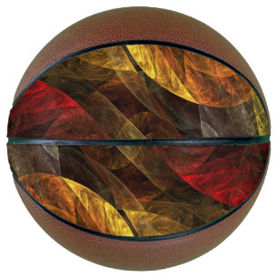 Ballon De Basket Sun Flower Floral Moderne Art Motif Abstrait