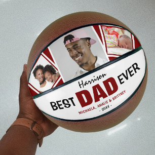 Ballon De Basket Super Cool 'MEILLEUR DAD JAMAIS' Photo et nom