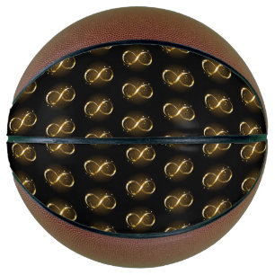 Ballon De Basket Symbole d'infini doré
