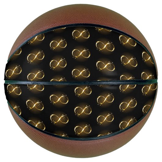 Ballon De Basket Symbole d'infini doré (Devant)