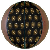 Ballon De Basket Symbole d'infini doré (Vertical)