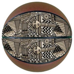 Ballon De Basket Symboles historiques anciens Style de tatouage
