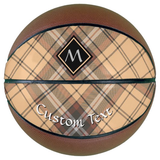 Ballon De Basket Tartan beige et Brown (Devant)