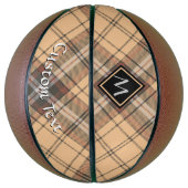 Ballon De Basket Tartan beige et Brown (Vertical)