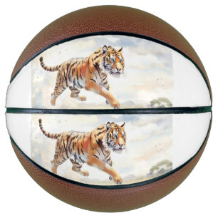 Ballon De Basket Tigre en action