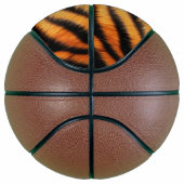 Ballon De Basket Tigre noir orange (Droite)