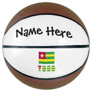 Ballon De Basket Togo et drapeau togolais Personnalisé