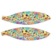 Ballon De Basket Tortue de mer Bébé heureux et mignonne personnage (Panneaux)