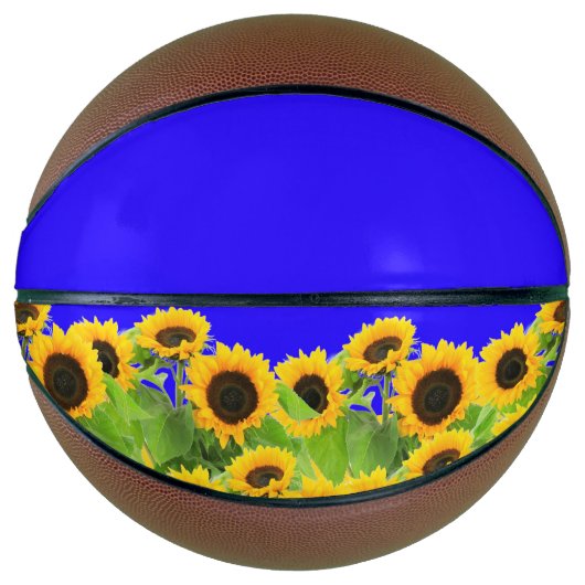 Ballon De Basket Tournesol Basket ukrainien Drapeau support couleur (Devant)